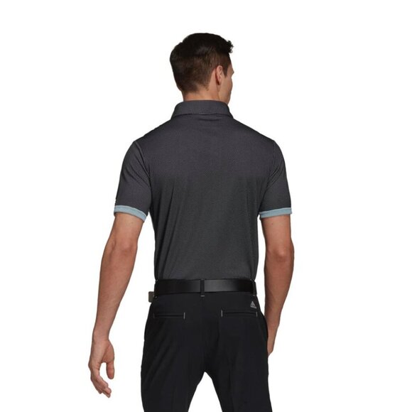 Adidas Dark Grey Polka Dot Golf Polo Shirt - Size Large - Picture 2 of 11